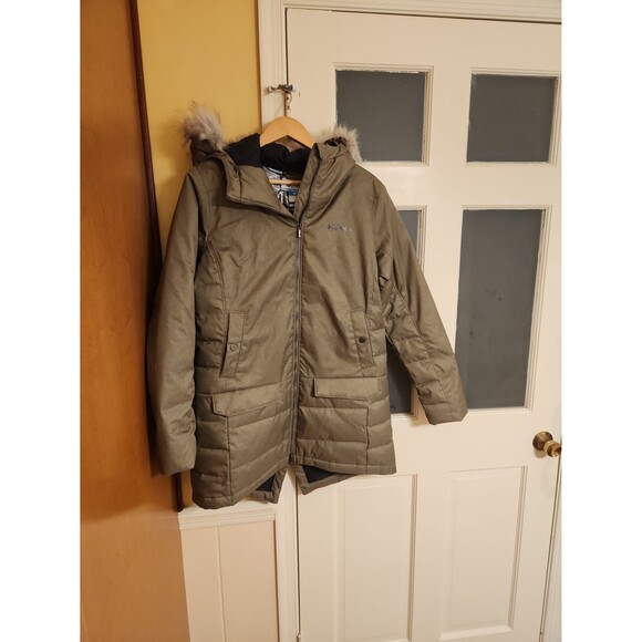 Columbia Women's Green "Hidden Falls" Mid Omni Tech Hooded Coat Size M - Picture 1 of 12